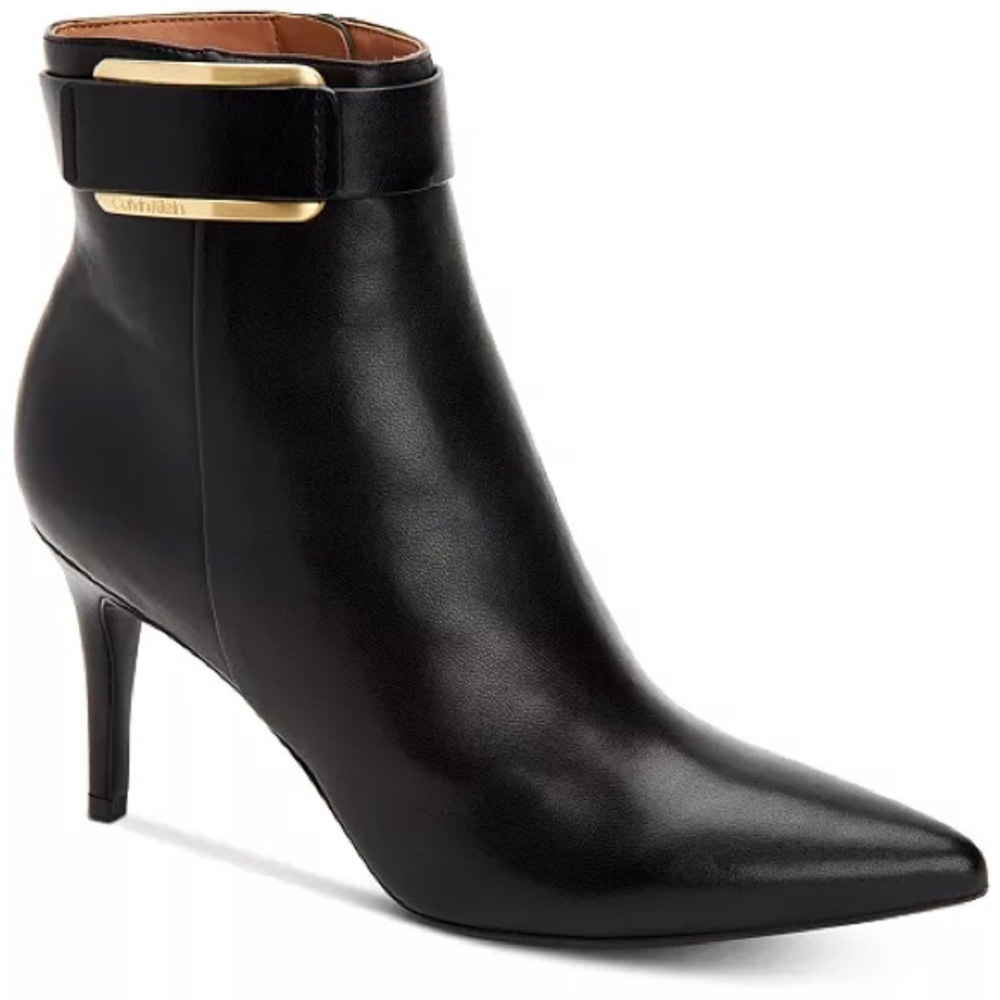 Calvin Klein Black Heeled Ankle Boots